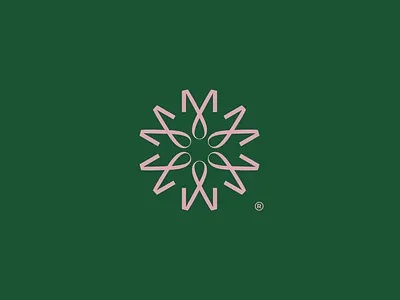 Cancer Logo (Letter M + Ribbon) cancer design health icon initials logo logo logomark monogram logo