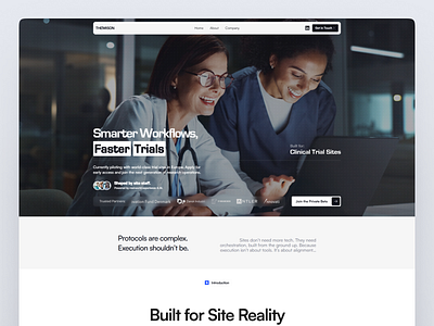 Themision - AI Powered Clinical Trial Website ai ai powered case study clinical website doctor website framer design framer development illustration landing page medical modern web design responsive responsive layout ui ux ux case study web design