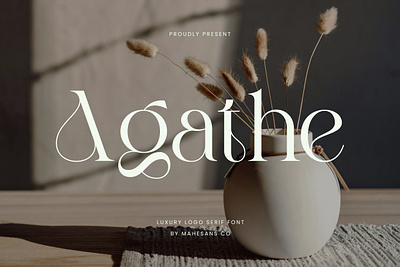 Agathe Typeface branding branding font design design font display display font elegant font font fonts illustration logo logo font logo type luxury font serif serif font type type design typeface ui