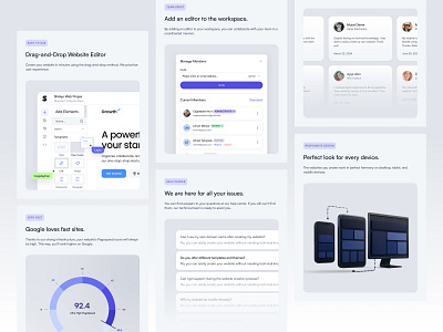 Siteliyo | Website Builder Onboarding Images card design clean ui editor light ui modern design no code onboarding responsive design saas sign up steps simplicity sleek design tutorial ui ux website builder website design