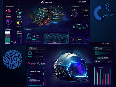 Cosmic Sci-Fi UI Kit product sci fi science fiction ui ui design ux web web design