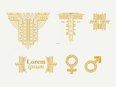 set of botanical elements art botanical graphic design henna illustration man symbol woman