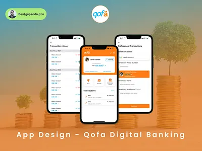 QOFA Mobile Banking - Mobile App design android app best branding creative design digital banking figma graphic design illustration ios logo mobile bankibg mobileapp prototype ui user flows wireframes
