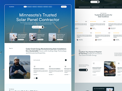 Solar Panel Website - UI/UX Design design landing page redesign renewable energy saas shasanko creations solar app solar energy solar energy landing page solar energy website solar panel landing page solar panel website solar power solar system startup ui ui design ux web design website