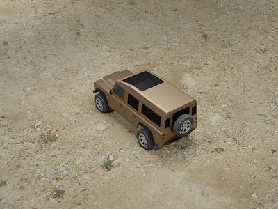 3D model of custom Land Rover 3d 4x4 animation automotive blender car defender design land rover modeling motion motion design motion graphics offroad range rover texturing