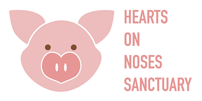 Hearts on Noses Pig Sanctuary branding design graphic design illustration logo vector