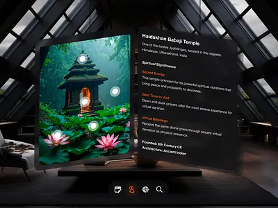 VR - Temple Exploration App 3d figmadesign graphic design productdesign temple ui ui uiuxdesign vr design