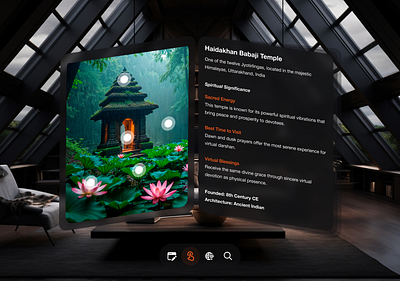 VR - Temple Exploration App 3d figmadesign graphic design productdesign temple ui ui uiuxdesign vr design