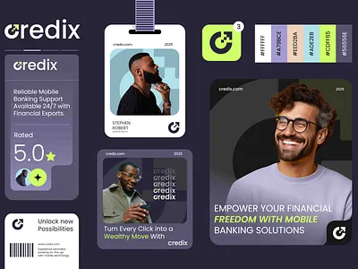 Credix Finance Custom Branding Kit banking branding brand book brand guidelines brand identity brand identity design brand style guide branding branding kit finance graphic design instagram post logo logo design social media stationery design website design
