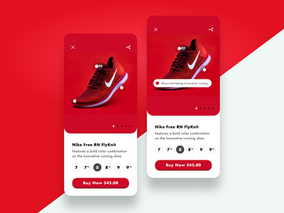 Daily UI - 012 - eCommerce Shop (Single Item) 012 clean dailyui ecommerce mobile nike product page simple ui