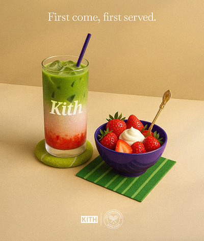 Kith for Wimbledon ad concept branding digital art kith matcha tennis wimbledon