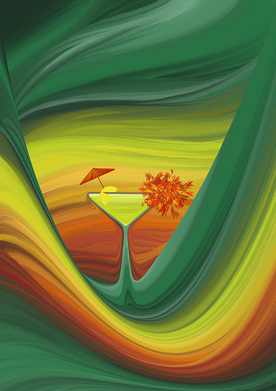 Tropical Daydreaming digital painting drink tropical
