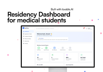 Residency Dashboard for Medical Students ai ai dev ai engineering ai prompting dashbaord lovable medtech