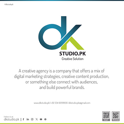 Dkstudio.pk – Creative & Digital Solutions app branding design graphic design illustration logo typography ui ux vector