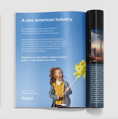 Ørsted magazine full page ad ad branding indesign magazine