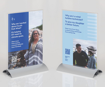 Ørsted South Fork Wind inauguration table top cards branding design event illustration table top cards