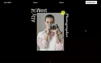 Photographer Portfolio Website brutal dark interactive landing photographer portfolio ui website