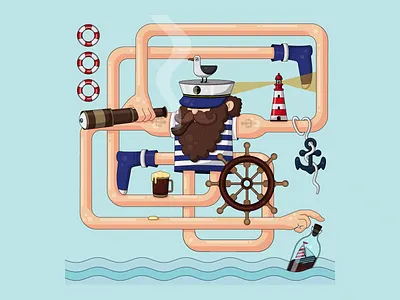 Involute folks #14 "Raise the sails" animation character graphic design illustration illustrator motion graphics