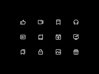 Line icons ai scheduling book 01 bookmark 01 computer programming 02 headphones icon icon library icon pack icon set iconography icons icons design image 02 line icons lock password new icons stroke icons student card thumbs up video 02