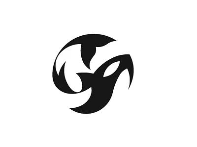 Modern Orca Logo For Sale circle fish killer modern ocean orca shark whale