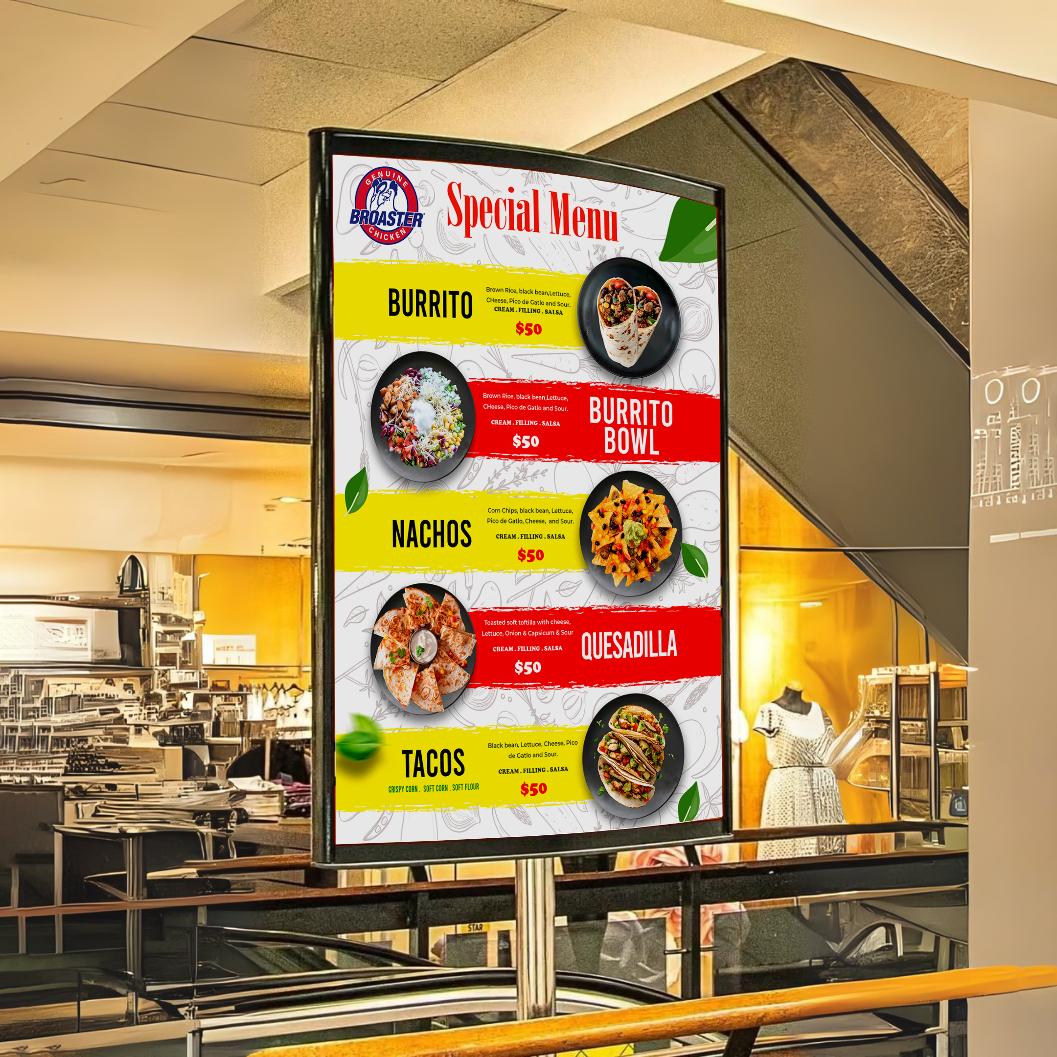 Example of Food Menu Design