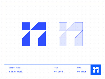Modern 'N' Lettermark – Futuristic Tech Logo for Sale! blockchainlogo brandidentitydesign branding cryptoidentity cryptologo digitalbranding geometriclogo gridbasedlogo logo logo deisgner logodesign logoforsale minimal logo n app icon n app loog nbrandmark nlettermark ntechlogo saaslogo techinspiredlogo