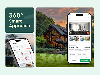 Real Estate Mobile App 3d view app app design branding find your home home finder app home list screen home search home value estimator house listing app minimal mobile app property app property finder real estate real estate feed real estate marketplace ui ui design