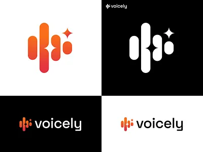 Voice Assistant & AI Logo Design – Automation Branding audio automation logo branding logo logo design spark logo voice voice ai logo voice assistant voice assistant logo voice branding wave logo