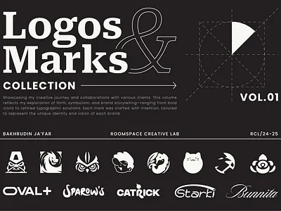 Logos & Marks Collection animal apparel badge branding caffee shop elegant emblem esport fashion gaming geometric icon logo logomark logotype mark mascot sport symbol timeless