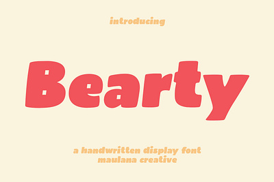 Bearty Handwritten Display Font animation branding font fonts graphic design logo nostalgic