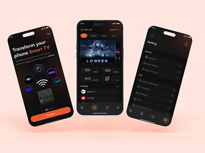 Smart Remote Mobile App app design mobile app remote control app remote mobile app remote tv smart remote uiux uxuidesign