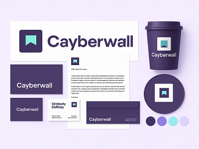 Cayberwall Brand Identity Design business card motion graphics