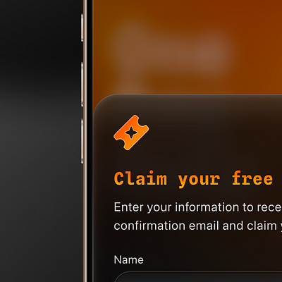 Mobile Ticket Form UI Closeup 16 dark mode gradient illustration ios iphone mobile phone pro max ticket ui ux vibrant