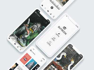 / Work in progress / UX / UI APPLICATION BUYBOOK TO WRITE & READ app design graphic design minimal ui ux
