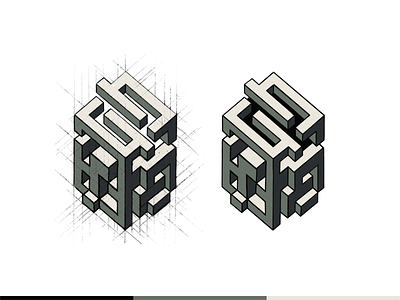 Neopix Cube 3d abstract branding cube design geometric graphic design icon icon set illustration labyrinthisometric logo maze shape symetrical vector