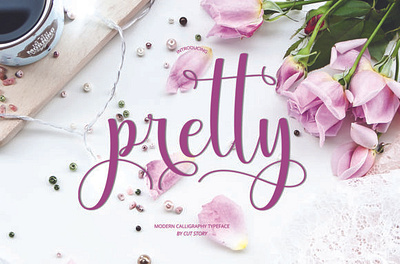Pretty Font amazing font beautiful font calligraphy cursive font elegant font fancy font logo font