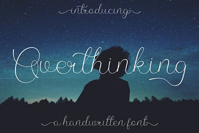 Overthinking Font calligraphy font elegant font fonts handwriting font invitation font ligature font script font