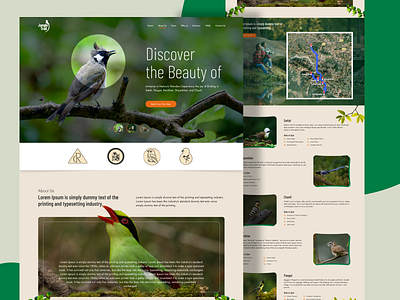 Birding Lading page birding jungle landing page sattal uiux design