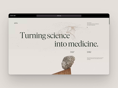 Atria - Now Live 🚀 3d animation design healthcare interactive layout marketing typography ui ux web web design website