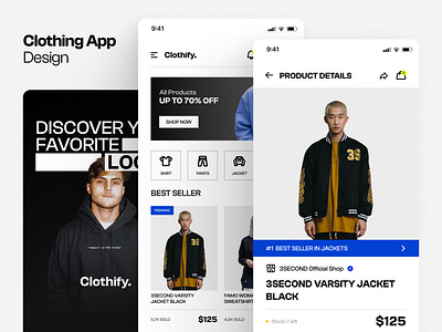 Fashion E-Commerce Mobile App Design app branding clothing e commerce fashion graphic design logo mobile app mobile design ui uiux