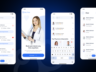 Doctor Appointment Mobile App - UI/UX Design ai doctor app app appointment appointment booking booking app clinic design doctor app health health care health care app hospital medical app mobile app online appointment ui ui design ui ux design ux web design