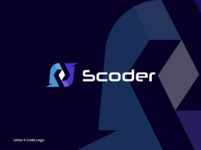 Letter S Code Logo brand identity branding code logo letter s logo logo logo design s code