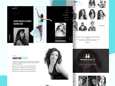 Model Landing Page design landing page model ui uiux design webpage