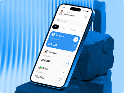 Two-Factor Authentication App – Home Page UI 2 step verification 2fa android authentication authorization cybersecurity design figma design home home page design mobile app multi factor authentication passcode password security two factor authentication ui user interface ux design verification code