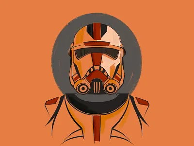 Masked - Hunter character design design illustration mid century retro star wars vintage