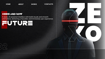 Futuristic Website Landing Page branding graphic design ui