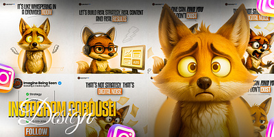 Instagram Carousel Design animal mascot brand designer branding carousel carousel design carousel post comapny design facebook facebook post fox poster gfx habib graphic designer instagram instagram carousel linkedin carousel mascot design post design poster design social media social media post