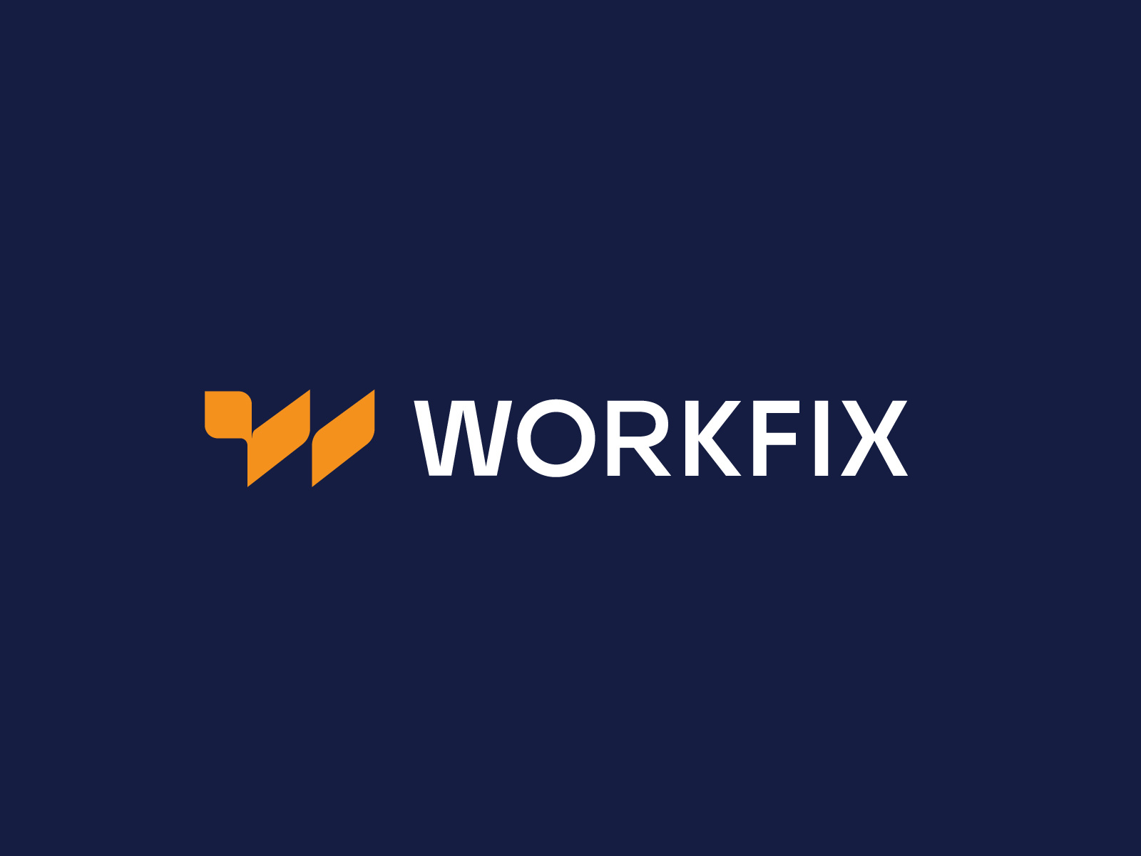 Workfix - logo and brand identity app logo best brand designer best logo designers 2025 blue brand identity branding construction app logo construction company logo logo design office renovation service logo office space logo orange top 10 logo designer top brand designer top logo designer w workfix workspace solutions