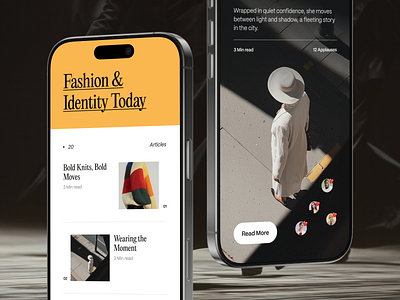 Article Preview - Mobile Exploration animation article blog clean exploration fashion interaction mobile typography ui ui design