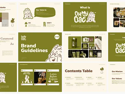 Oh My Oat : Coffee Shop - Brand Guidelines agency brand brand guidelines brand identity branding business business card coffee coffeeshop design graphic design guidelines identity illustration logo logo branding logo identity logotype presentation design visual identity